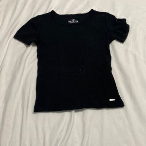 Black Hollister Crop Baby T-Shirt size XS